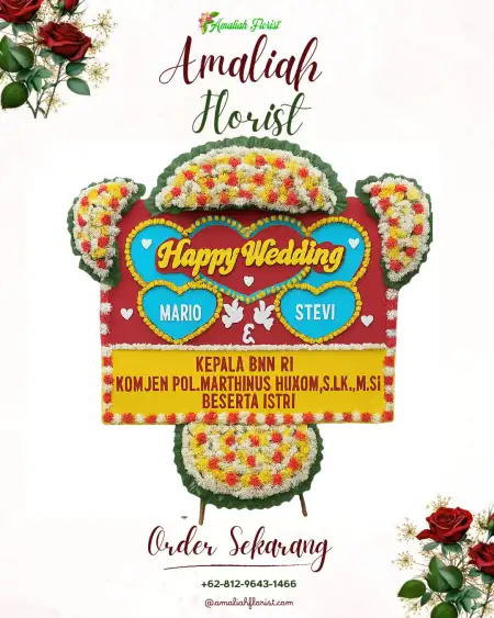 Papan Bunga Pernikahan Nglegok